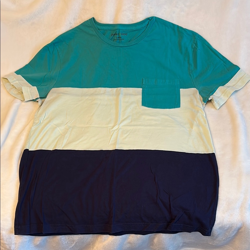 Paisley & Gray Blue, Green & Yellow Short Sleeve Tee